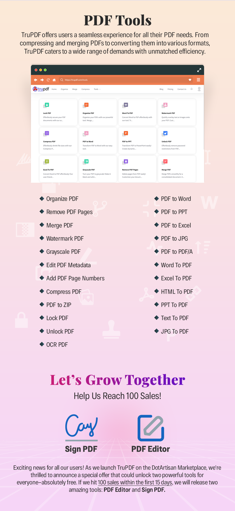 Professional crafted PDF tools for everyone