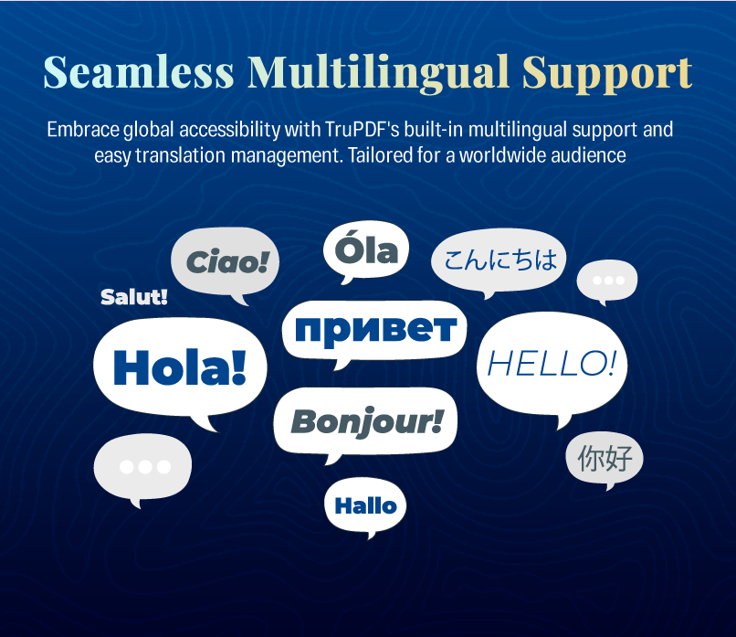 Multilingual support made easy with TruPDF
